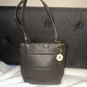 COACH Vintage Tribeca Bag 9098 Leather  Dark Gray